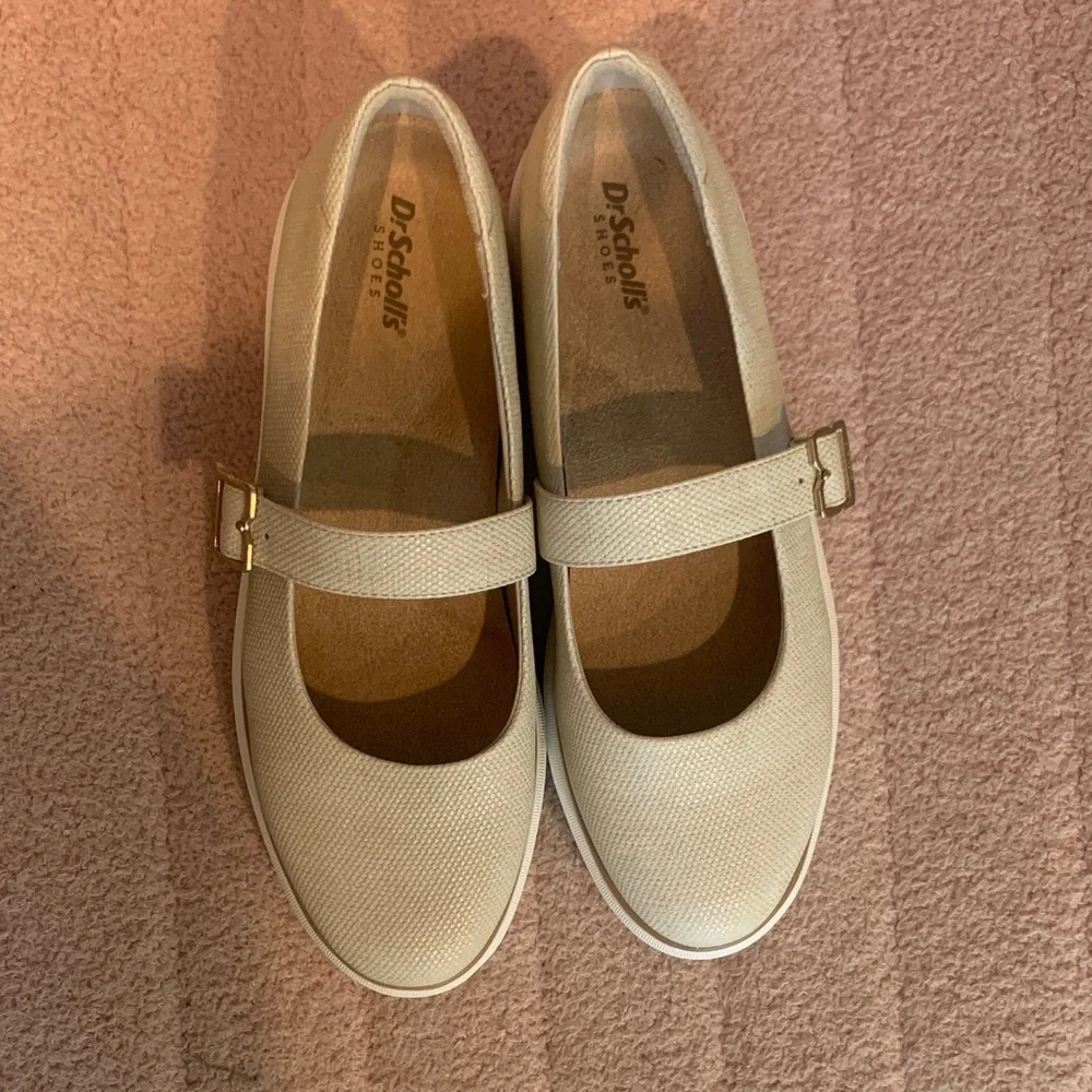 Dr. Scholl's Off White Nice Day Max Mary Jane Shoes - Picture 3 of 4